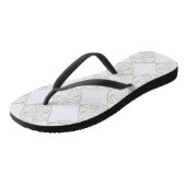 teenslipper van witte yang dragon vrouwen teenslippers (Schuin)