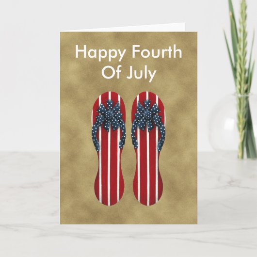 Teenslippers 4 juli Kaart (Voorkant)