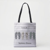 Teenslippers aan boord tote bag (Voorkant)