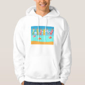 Teenslippers aan het strand hoodie (Voorkant)