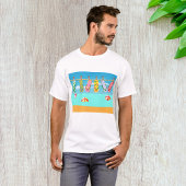 Teenslippers aan het strand t-shirt
