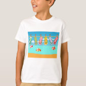 Teenslippers aan het strand t-shirt (Voorkant)