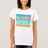 Teenslippers aan het strand t-shirt (Voorkant)
