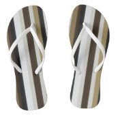 Teenslippers Aardetint Bruin Beige Streep (Voetbed)