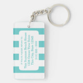 Teenslippers Aqua Stripe Beach House Sleutelhanger (achterkant)