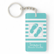 Teenslippers Aqua Stripe Beach House