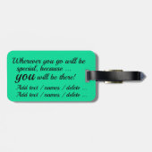 Teenslippers Bagagelabel 3 met verschillende achte (Achterkant horizontaal)