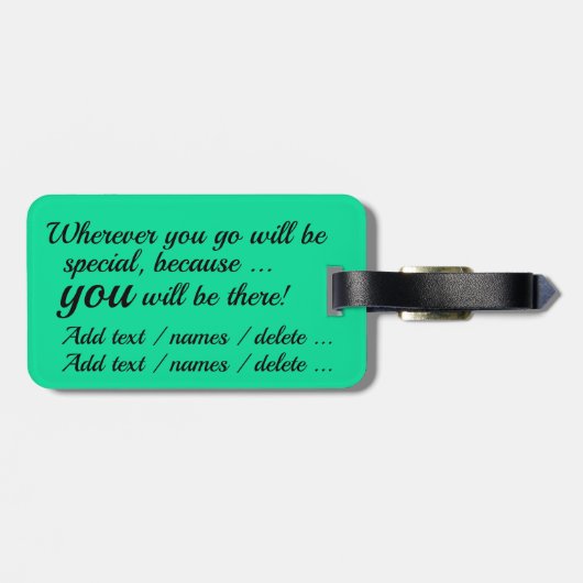 Teenslippers Bagagelabel 3 met verschillende achte (Achterkant horizontaal)