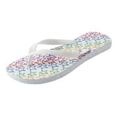 Teenslippers - Banden van gekleurde sterren (Schuin)