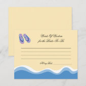 Teenslippers Beach Bridal Advise Kaart (Voorkant / Achterkant)