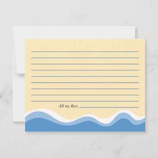 Teenslippers Beach Bridal Recipe Kaart (Achterkant)