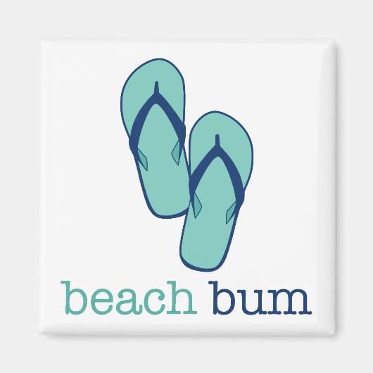 Teenslippers Beach Bum Magneet (Voorkant)