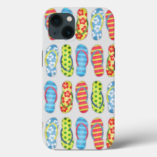 Teenslippers Beach Tropical Whimsical Cute Case-Mate iPhone Case (Achterkant)