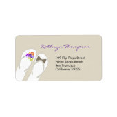 Teenslippers Beach Wedding Adresetiketten Etiket (Voorkant)