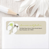 Teenslippers Beach Wedding Adresetiketten Etiket (Insitu)