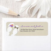 Teenslippers Beach Wedding Adresetiketten Etiket (Insitu)