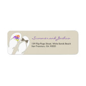 Teenslippers Beach Wedding Adresetiketten Etiket (Voorkant)