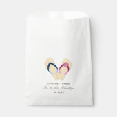 Teenslippers Beach Wedding Favor Bag Bedankzakje (Voorkant)