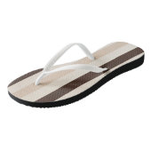 Teenslippers Beige Bruine Witte Streep (Schuin)