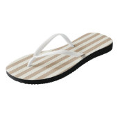 Teenslippers Beige & White Stripe (Schuin)