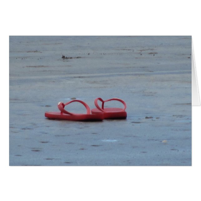 teenslippers bij de strand (Voorkant Horizontaal)