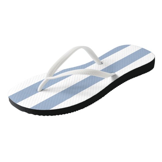 Teenslippers Blauw & Witte Streep (Schuin)