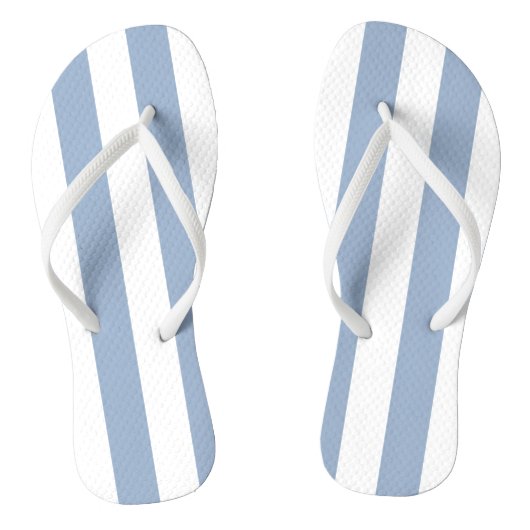 Teenslippers Blauw & Witte Streep (Voetbed)