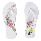 Teenslippers Bloemen Bumblebee Plezier (Voetbed)
