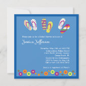 teenslippers Bridal Shower Invitation Kaart (Voorkant)
