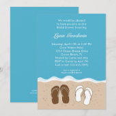 teenslippers Bridal Shower Invitation Kaart (Voorkant / Achterkant)