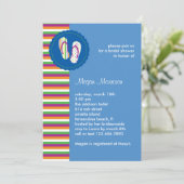 teenslippers Bridal Shower Invitation Kaart (Staand voorkant)