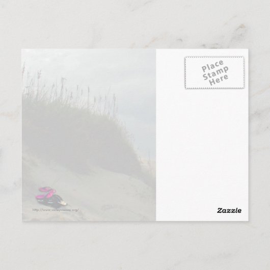 Teenslippers Briefkaart (Achterkant)