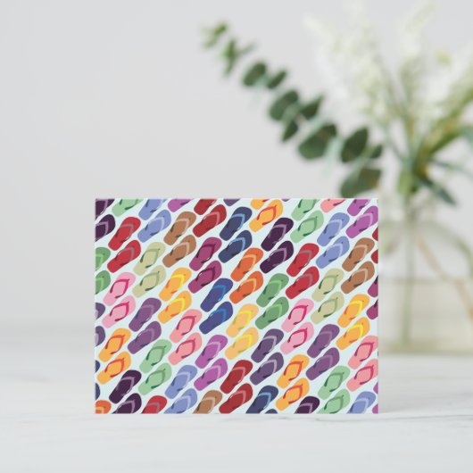 Teenslippers Briefkaart (Staand voorkant)