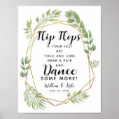 Teenslippers bruiloft met kristal-foliage poster (Voorkant)