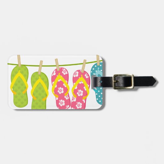 teenslippers ClothesLine Bagagelabel (Voorkant horizontaal)