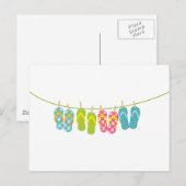 Teenslippers ClothesLine Briefkaart (Voorkant / Achterkant)