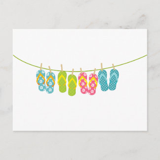 Teenslippers ClothesLine Briefkaart