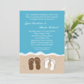 teenslippers Couple's Bridal Shower Invitation Kaart (Staand voorkant)
