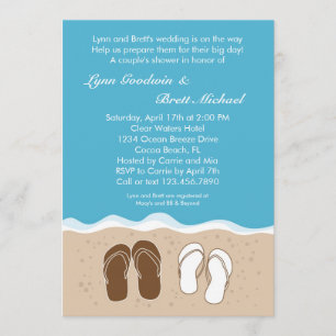 teenslippers Couple's Bridal Shower Invitation Kaart