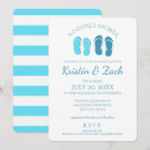 Teenslippers Couple's Shower Kaart (Voorkant / Achterkant)