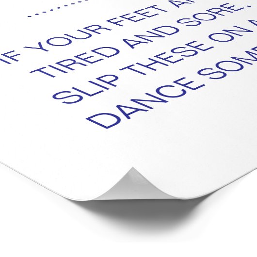 Teenslippers dansende schoenen marinevlek poster (Hoek)