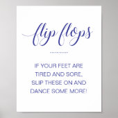 Teenslippers dansende schoenen marinevlek poster (Voorkant)