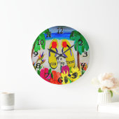 Teenslippers eilandklok. grote klok (Huis)