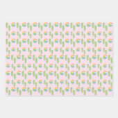 Teenslippers en aanloopbalken met meerdere kleuren inpakpapier vel (Voorkant 3)