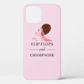 Teenslippers en champagne Case-Mate iPhone case (Achterkant)