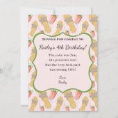 Teenslippers en limonade dank u kaart (Voorkant)