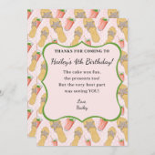 Teenslippers en limonade dank u kaart (Voorkant / Achterkant)