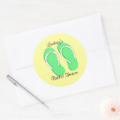 Teenslippers en Polka Dots Ronde Sticker (Envelop)
