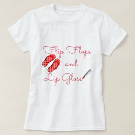 teenslippers en T-Shirt Lip Gloss