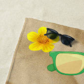 teenslippers en vun in de zon |Beach Towel Strandlaken (In situ)